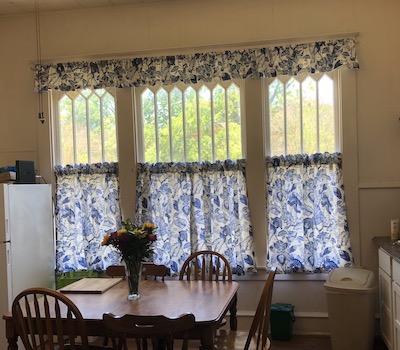 New Blue floral curtains