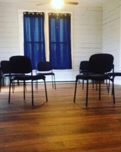 Chairs arranged for Quaker meet